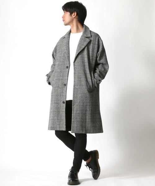 Lazar（ラザル）の「オーバーサイズ メルトン ウール チェスターコート（チェスターコート・メンズ・ブラック/グレー/キャメル/ベージュ系その他/グレー系その他/モカ・LL/M/L）」の13枚目の写真