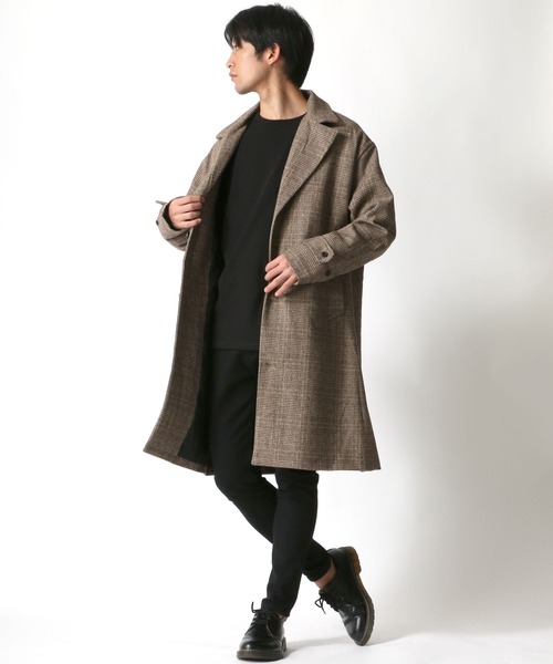 Lazar（ラザル）の「オーバーサイズ メルトン ウール チェスターコート（チェスターコート・メンズ・ブラック/グレー/キャメル/ベージュ系その他/グレー系その他/モカ・LL/M/L）」の16枚目の写真