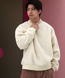 【ZIP FIVE】ビッグシルエット ボアクルー トレーナー ボアフリース