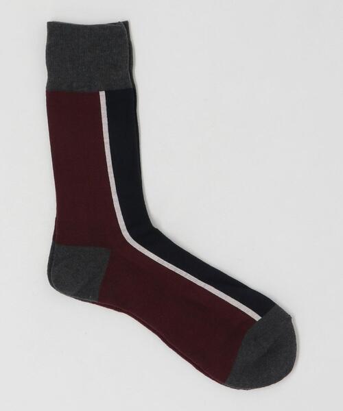 CHICSTOCKS（シックストックス）の「[ シックストックス ] CM ★ CHICSTOCKS CENTER LINE 1 ソックス（ソックス/靴下・メンズ・ネイビー/ワインレッド/ブラック/マスタード/グレー/ベージュ・FREE）」の6枚目の写真