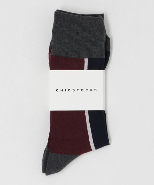 CHICSTOCKS（シックストックス）の「[ シックストックス ] CM ★ CHICSTOCKS CENTER LINE 1 ソックス（ソックス/靴下・メンズ・ネイビー/ワインレッド/ブラック/マスタード/グレー/ベージュ・FREE）」の10枚目の写真
