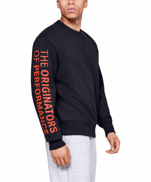 UNDER ARMOUR（アンダーアーマー）の「UA オリジネイト フリース クルー(トレーニング/トレーナー/MEN)（スウェット・メンズ・ヘザーグレー/ブラック・XXL/SM/XL/LG/MD）」の10枚目の写真