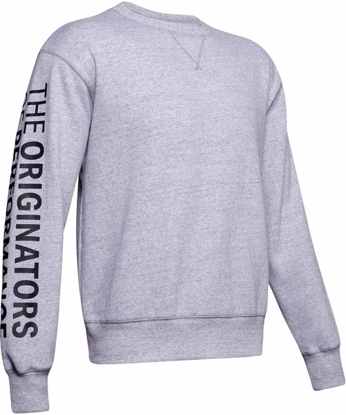 UNDER ARMOUR（アンダーアーマー）の「UA オリジネイト フリース クルー(トレーニング/トレーナー/MEN)（スウェット・メンズ・ヘザーグレー/ブラック・XXL/SM/XL/LG/MD）」の14枚目の写真