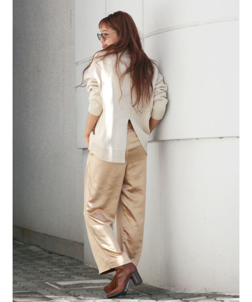 Ungrid（アングリッド）の「サテンタックパンツ（その他パンツ・レディース・ベージュ/カーキ/イエロー・FREE）」の5枚目の写真