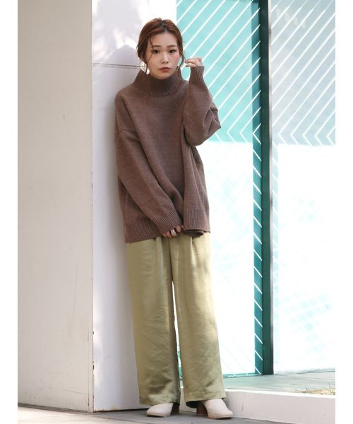 Ungrid（アングリッド）の「サテンタックパンツ（その他パンツ・レディース・ベージュ/カーキ/イエロー・FREE）」の7枚目の写真