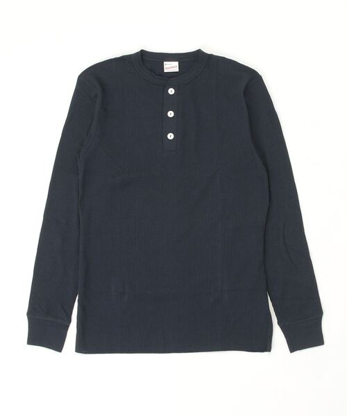 Healthknit（ヘルスニット）の「【 Healthknit / ヘルスニット 】 # ベーシックワッフルヘンリーネック長袖Tシャツ 601L SIP（Tシャツ/カットソー・メンズ・レッド系その他/ブラック/オフホワイト/ヘザーグレー/ブラック系その他/ブルー系その他/オートミール/グレー系その他/ネイビー/ブルー/グリーン・LARGE/X-LARGE/MEDIUM）」の8枚目の写真