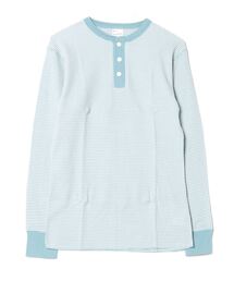 【 Healthknit / ヘルスニット 】 # ベーシックワッフルヘンリーネック長袖Tシャツ 601L SIP