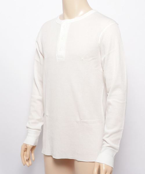 Healthknit（ヘルスニット）の「【 Healthknit / ヘルスニット 】 # ベーシックワッフルヘンリーネック長袖Tシャツ 601L SIP（Tシャツ/カットソー・メンズ・レッド系その他/ブラック/オフホワイト/ヘザーグレー/ブラック系その他/ブルー系その他/オートミール/グレー系その他/ネイビー/ブルー/グリーン・LARGE/X-LARGE/MEDIUM）」の13枚目の写真