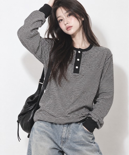Healthknit(ヘルスニット)の「【 Healthknit / ヘルスニット 】 # ベーシックワッフルヘンリーネック長袖Tシャツ 601L SIP(Tシャツ/カットソー・メンズ・レッド系その他/ブラック/オフホワイト/ヘザーグレー/ブラック系その他/ブルー系その他/オートミール/グレー系その他/ネイビー/ブルー/グリーン・LARGE/X-LARGE/MEDIUM)」の1枚目の写真