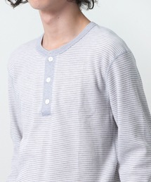 【 Healthknit / ヘルスニット 】 # ベーシックワッフルヘンリーネック長袖Tシャツ 601L SIP