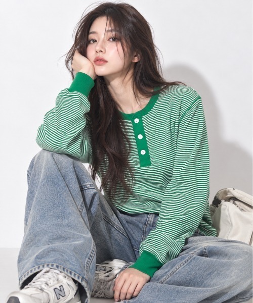 Healthknit(ヘルスニット)の「【 Healthknit / ヘルスニット 】 # ベーシックワッフルヘンリーネック長袖Tシャツ 601L SIP(Tシャツ/カットソー・メンズ・レッド系その他/ブラック/オフホワイト/ヘザーグレー/ブラック系その他/ブルー系その他/オートミール/グレー系その他/ネイビー/ブルー/グリーン・LARGE/X-LARGE/MEDIUM)」の7枚目の写真