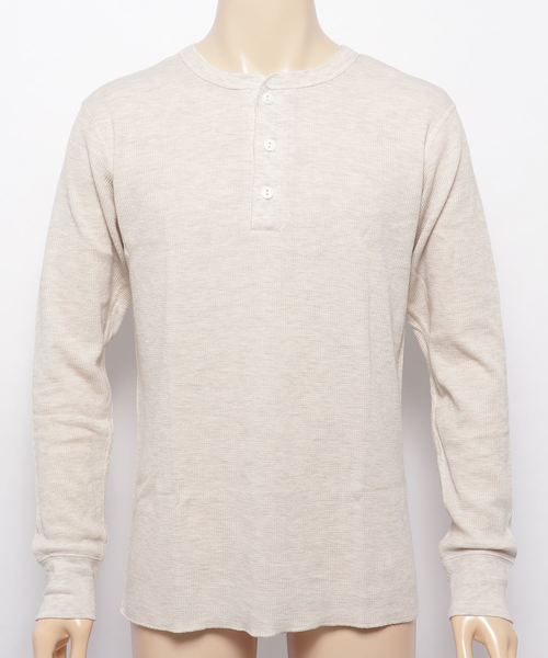 Healthknit（ヘルスニット）の「【 Healthknit / ヘルスニット 】 # ベーシックワッフルヘンリーネック長袖Tシャツ 601L SIP（Tシャツ/カットソー・メンズ・レッド系その他/ブラック/オフホワイト/ヘザーグレー/ブラック系その他/ブルー系その他/オートミール/グレー系その他/ネイビー/ブルー/グリーン・LARGE/X-LARGE/MEDIUM）」の14枚目の写真