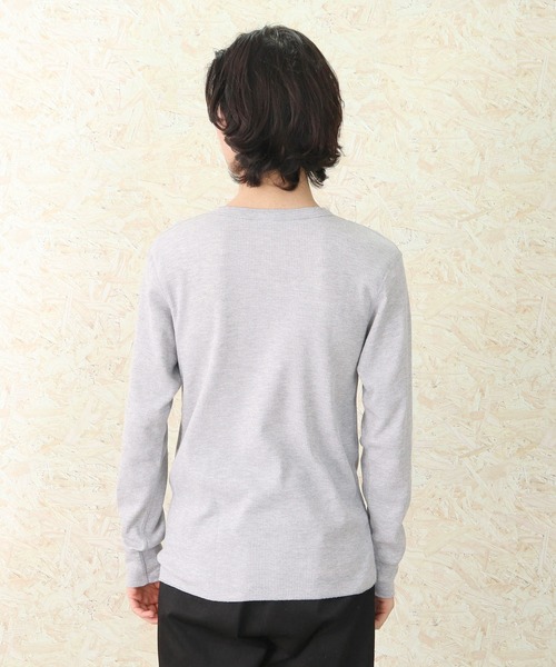 Healthknit（ヘルスニット）の「【 Healthknit / ヘルスニット 】 # ベーシックワッフルヘンリーネック長袖Tシャツ 601L SIP（Tシャツ/カットソー・メンズ・レッド系その他/ブラック/オフホワイト/ヘザーグレー/ブラック系その他/ブルー系その他/オートミール/グレー系その他/ネイビー/ブルー/グリーン・LARGE/X-LARGE/MEDIUM）」の21枚目の写真