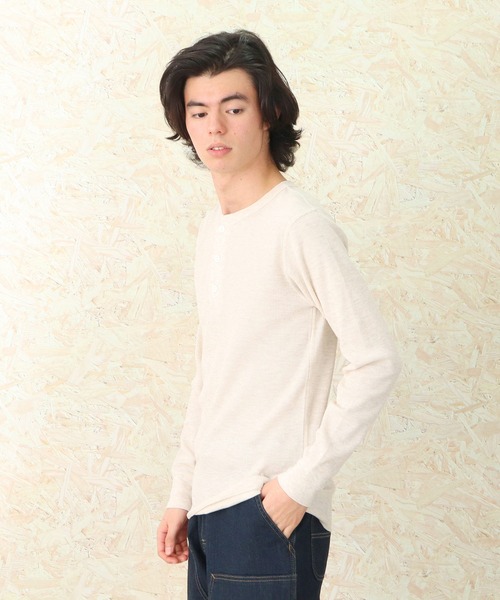 Healthknit（ヘルスニット）の「【 Healthknit / ヘルスニット 】 # ベーシックワッフルヘンリーネック長袖Tシャツ 601L SIP（Tシャツ/カットソー・メンズ・レッド系その他/ブラック/オフホワイト/ヘザーグレー/ブラック系その他/ブルー系その他/オートミール/グレー系その他/ネイビー/ブルー/グリーン・LARGE/X-LARGE/MEDIUM）」の18枚目の写真