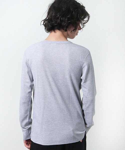 tシャツ ピグメントワッフルヘンリーネックカットソー レディース メンズ Healthknit / ヘルスニット 】 # ベーシックワッフルヘンリー