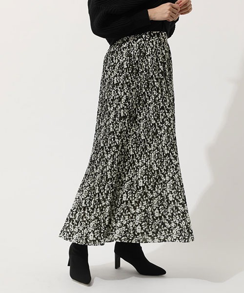 AZUL by moussy(アズールバイマウジー)の「BOUQUET FLOWER PLEATS SKIRT / ブーケフラワープリーツスカート(スカート・レディース・ブラック系その他/イエロー系その他・SMALL/MEDIUM)」の13枚目の写真