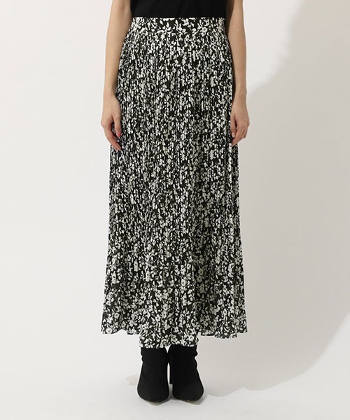AZUL by moussy(アズールバイマウジー)の「BOUQUET FLOWER PLEATS SKIRT / ブーケフラワープリーツスカート(スカート・レディース・ブラック系その他/イエロー系その他・SMALL/MEDIUM)」の5枚目の写真