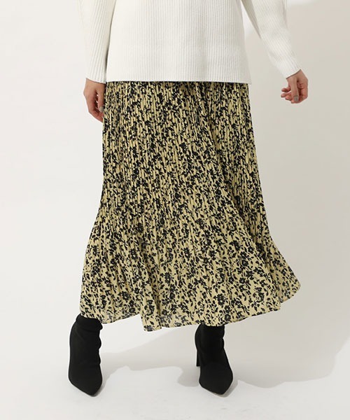 AZUL by moussy(アズールバイマウジー)の「BOUQUET FLOWER PLEATS SKIRT / ブーケフラワープリーツスカート(スカート・レディース・ブラック系その他/イエロー系その他・SMALL/MEDIUM)」の14枚目の写真