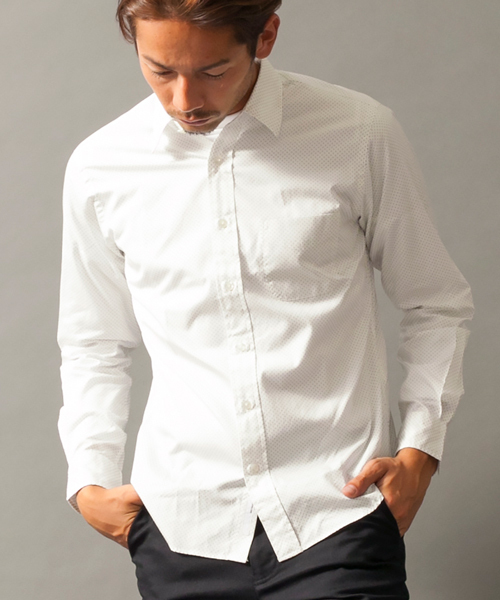 BEAUTY&YOUTH UNITED ARROWS(ビューティーアンドユースユナイテッドアローズ)の「BY ピン/ドット レギュラーカラー シャツ ◆(シャツ/ブラウス・メンズ・ネイビー/ホワイト/コバルトブルー・LARGE/MEDIUM/SMALL/X-LARGE/X-SMALL)」の2枚目の写真