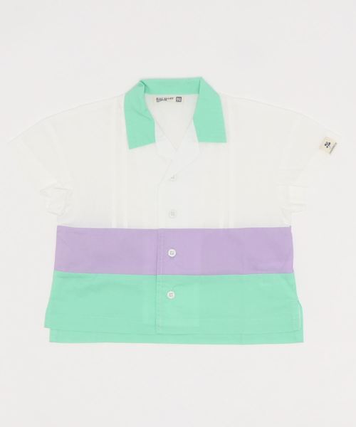 RAGMART（ラグマート）の「オープンカラーシャツ（シャツ/ブラウス・キッズ・サックスブルー/オフホワイト・90cm）」の6枚目の写真