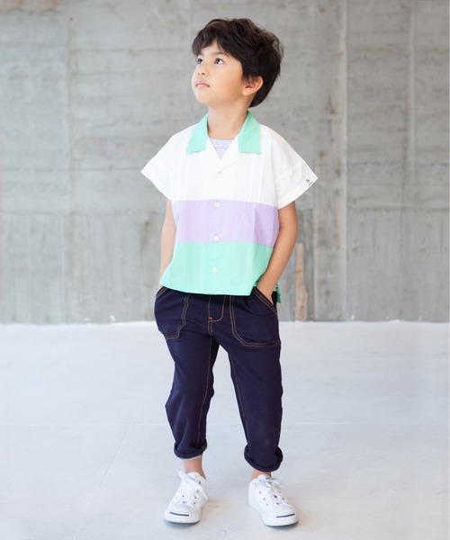 RAGMART（ラグマート）の「オープンカラーシャツ（シャツ/ブラウス・キッズ・サックスブルー/オフホワイト・90cm）」の5枚目の写真