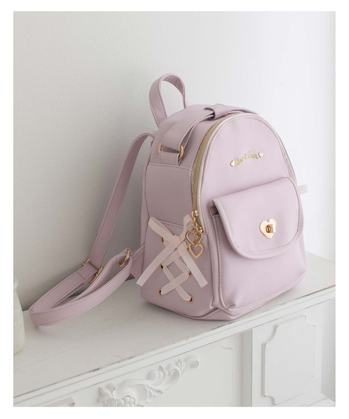 夢展望（ユメテンボウ）の「ハートレースアップリュックバッグ（バック