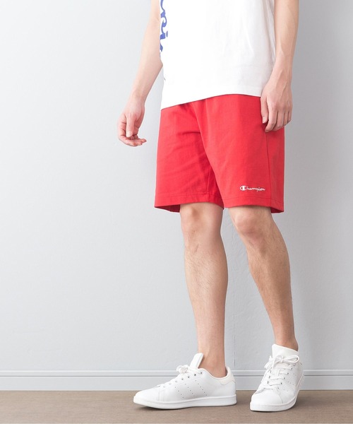 Champion(チャンピオン)の「【CHAMPION/チャンピオン】ルームウェア&ワンマイルコーデベストセラーアイテム 柔らか感触のワンポイントロゴ入りスウェットショーツ C3-P501(スウェットパンツ・メンズ・ホワイト/チャコールグレー/ブラック/ネイビー/グレー/レッド/ピンク/イエロー/ブルー/オリーブ/ブラウン・MEDIUM/LARGE/X-LARGE/SMALL/XX-LARGE)」の11枚目の写真