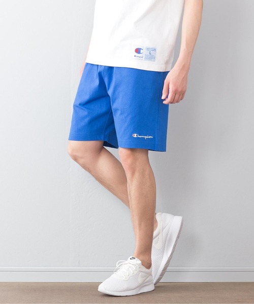 Champion(チャンピオン)の「【CHAMPION/チャンピオン】ルームウェア&ワンマイルコーデベストセラーアイテム 柔らか感触のワンポイントロゴ入りスウェットショーツ C3-P501(スウェットパンツ・メンズ・ホワイト/チャコールグレー/ブラック/ネイビー/グレー/レッド/ピンク/イエロー/ブルー/オリーブ/ブラウン・MEDIUM/LARGE/X-LARGE/SMALL/XX-LARGE)」の8枚目の写真