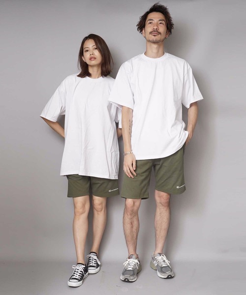Champion(チャンピオン)の「【CHAMPION/チャンピオン】ルームウェア&ワンマイルコーデベストセラーアイテム 柔らか感触のワンポイントロゴ入りスウェットショーツ C3-P501(スウェットパンツ・メンズ・ホワイト/チャコールグレー/ブラック/ネイビー/グレー/レッド/ピンク/イエロー/ブルー/オリーブ/ブラウン・MEDIUM/LARGE/X-LARGE/SMALL/XX-LARGE)」の13枚目の写真