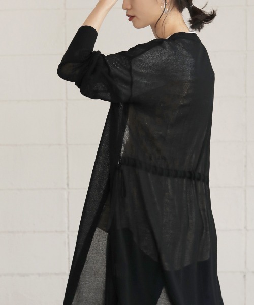 Bou Jeloud(ブージュルード)の「さらさら素材◆袖ラインロングカーディガン(カーディガン/ボレロ・レディース・ライトグレー/ブラック/ベージュ/グレー/オフホワイト/カーキ/サンドベージュ・FREE)」の19枚目の写真