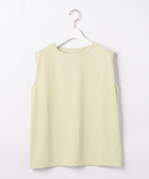 green label relaxing（グリーンレーベルリラクシング）の「[吸水速乾/エアラブルシック] CFC ノースリーブ プルオーバー カットソー（タンクトップ・レディース・オフホワイト/イエロー/オリーブ/ブラック/ライトブルー・FREE）」の5枚目の写真