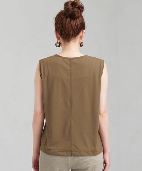 green label relaxing（グリーンレーベルリラクシング）の「[吸水速乾/エアラブルシック] CFC ノースリーブ プルオーバー カットソー（タンクトップ・レディース・オフホワイト/イエロー/オリーブ/ブラック/ライトブルー・FREE）」の11枚目の写真