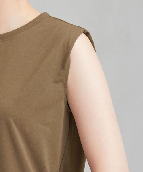 green label relaxing（グリーンレーベルリラクシング）の「[吸水速乾/エアラブルシック] CFC ノースリーブ プルオーバー カットソー（タンクトップ・レディース・オフホワイト/イエロー/オリーブ/ブラック/ライトブルー・FREE）」の13枚目の写真