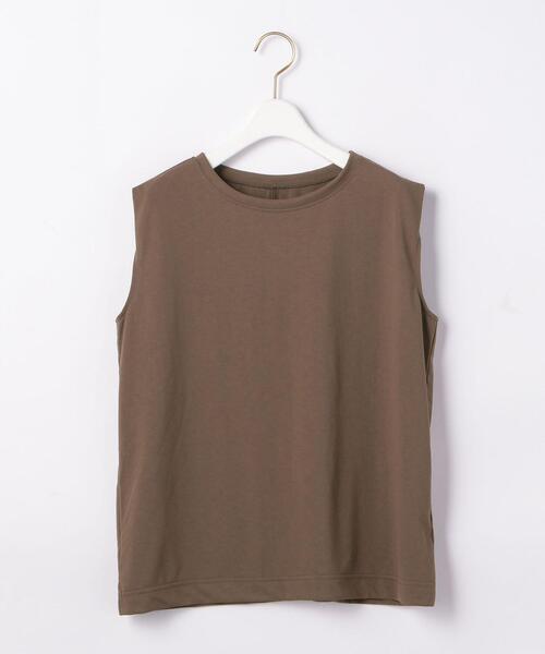 green label relaxing（グリーンレーベルリラクシング）の「[吸水速乾/エアラブルシック] CFC ノースリーブ プルオーバー カットソー（タンクトップ・レディース・オフホワイト/イエロー/オリーブ/ブラック/ライトブルー・FREE）」の17枚目の写真