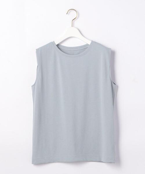 green label relaxing（グリーンレーベルリラクシング）の「[吸水速乾/エアラブルシック] CFC ノースリーブ プルオーバー カットソー（タンクトップ・レディース・オフホワイト/イエロー/オリーブ/ブラック/ライトブルー・FREE）」の19枚目の写真