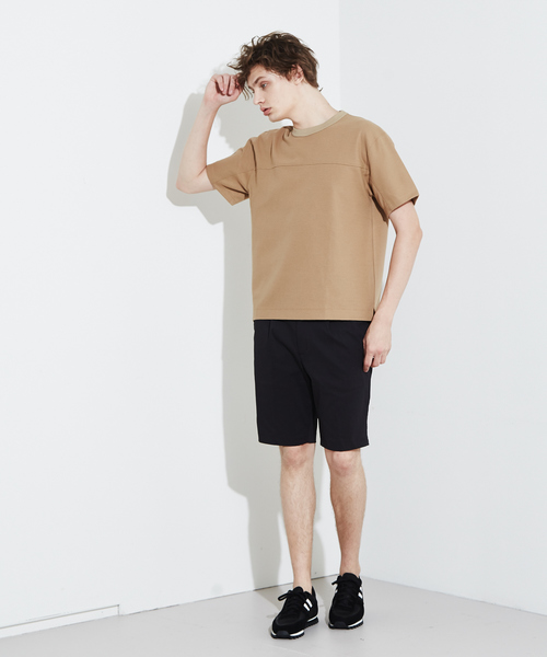 ABAHOUSE（アバハウス）の「リンクスジャージTシャツ（Tシャツ/カットソー・メンズ・ホワイト/キャメル/グリーン・44/48/46）」の5枚目の写真