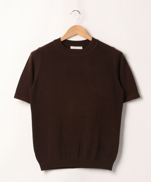 AMERICAN HOLIC（アメリカンホリック）の「クルーネック5分袖ニットプルオーバー ＊〇（ニット/セーター・レディース・ネイビー/グリーン/ピンク/モカ/ブラック/イエロー/ブラウン/アイボリー・M/L）」の17枚目の写真