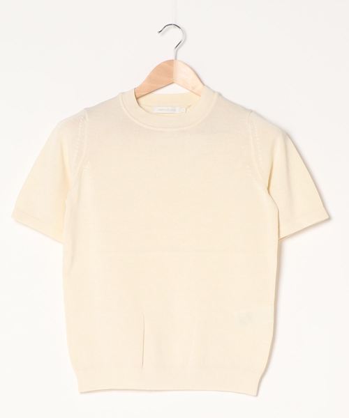 AMERICAN HOLIC（アメリカンホリック）の「クルーネック5分袖ニットプルオーバー ＊〇（ニット/セーター・レディース・ネイビー/グリーン/ピンク/モカ/ブラック/イエロー/ブラウン/アイボリー・M/L）」の11枚目の写真