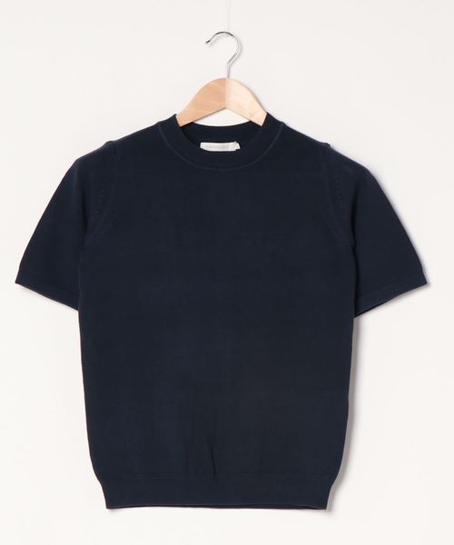 AMERICAN HOLIC（アメリカンホリック）の「クルーネック5分袖ニットプルオーバー ＊〇（ニット/セーター・レディース・ネイビー/グリーン/ピンク/モカ/ブラック/イエロー/ブラウン/アイボリー・M/L）」の15枚目の写真