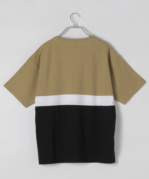 LAKOLE（ラコレ）の「3段切替Tシャツ / LAKOLE（Tシャツ/カットソー・メンズ・ブラック/ベージュ/ホワイト・LARGE/MEDIUM）」の14枚目の写真