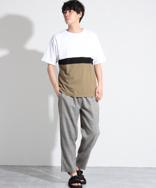 LAKOLE（ラコレ）の「3段切替Tシャツ / LAKOLE（Tシャツ/カットソー・メンズ・ブラック/ベージュ/ホワイト・LARGE/MEDIUM）」の16枚目の写真