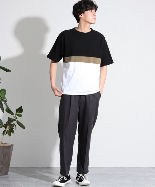 LAKOLE（ラコレ）の「3段切替Tシャツ / LAKOLE（Tシャツ/カットソー・メンズ・ブラック/ベージュ/ホワイト・LARGE/MEDIUM）」の17枚目の写真