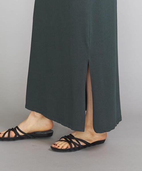 BEAUTY&YOUTH UNITED ARROWS（ビューティーアンドユースユナイテッドアローズ）の「BY サイドスリットノースリーブマキシカットソーワンピース о（ワンピース・レディース・ピンク/ダークグリーン/ダークグレー・FREE）」の4枚目の写真