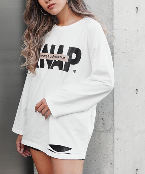 セール Anapロゴミニ裏毛ロングtシャツ Tシャツ カットソー Anap アナップ のファッション通販 Zozotown