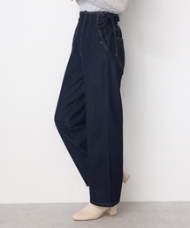 サイドレースアップ硫化ワイドパンツ