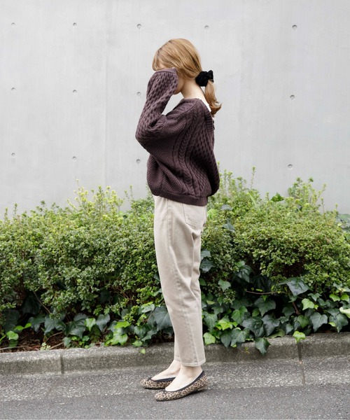 flower（フラワー）の「サニーデイズパンツ 2（デニムパンツ・レディース・ベージュ/ブラウン・FREE）」の5枚目の写真