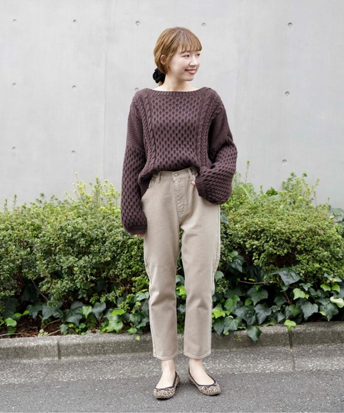 flower（フラワー）の「サニーデイズパンツ 2（デニムパンツ・レディース・ベージュ/ブラウン・FREE）」の14枚目の写真