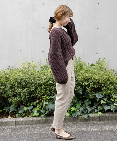 flower（フラワー）の「サニーデイズパンツ 2（デニムパンツ・レディース・ベージュ/ブラウン・FREE）」の16枚目の写真