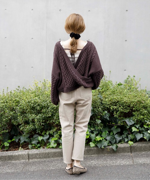 flower（フラワー）の「サニーデイズパンツ 2（デニムパンツ・レディース・ベージュ/ブラウン・FREE）」の3枚目の写真