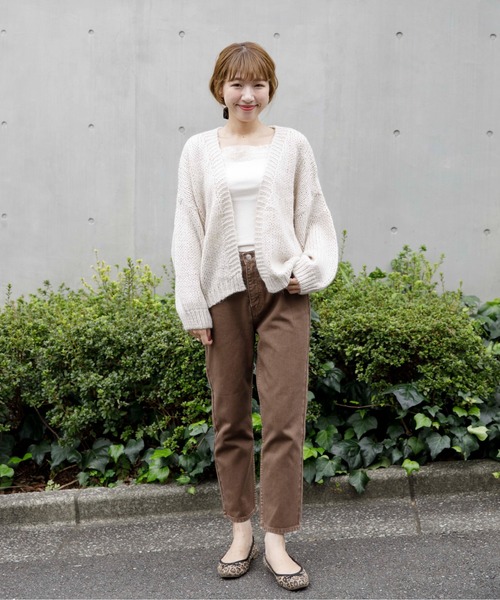 flower（フラワー）の「サニーデイズパンツ 2（デニムパンツ・レディース・ベージュ/ブラウン・FREE）」の7枚目の写真